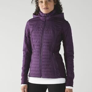 Lululemon First Mile Quilted Puffer Jacket Womens Size 10 Darkest Magenta